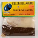 Chile pasilla molido 1 oz 12 cnt.