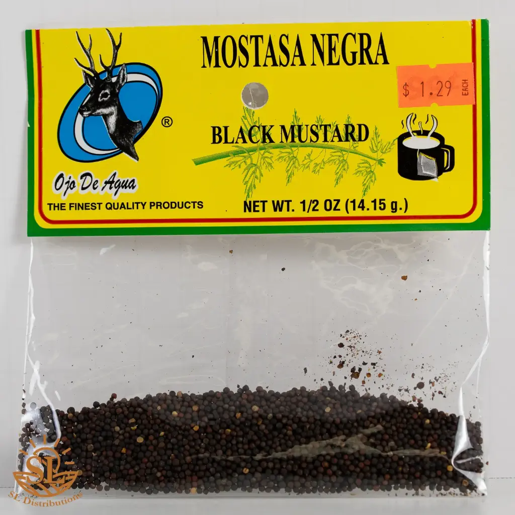 Mostasa negra 0.50 oz 12 cnt
